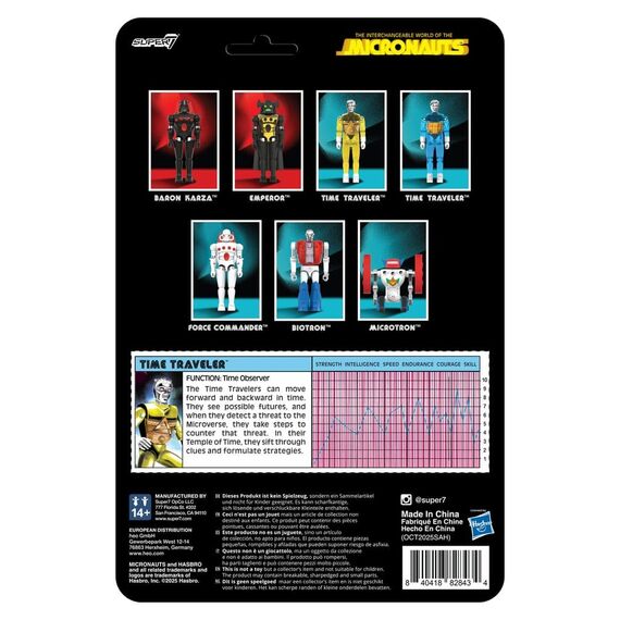 Micronauts ReAction+ Action Figure Wave 03 Time Traveler (Translucent Yellow) 10 cm