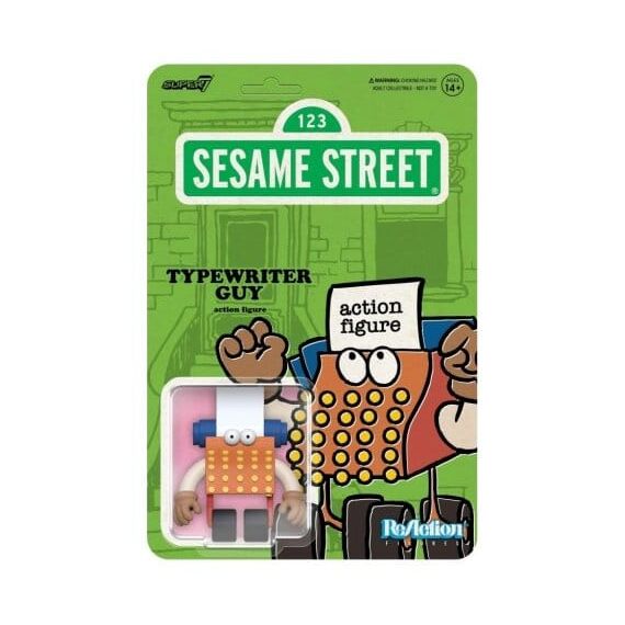 Sesame Street ReAction Action Figure Wave 06 Typewriter Guy 10 cm