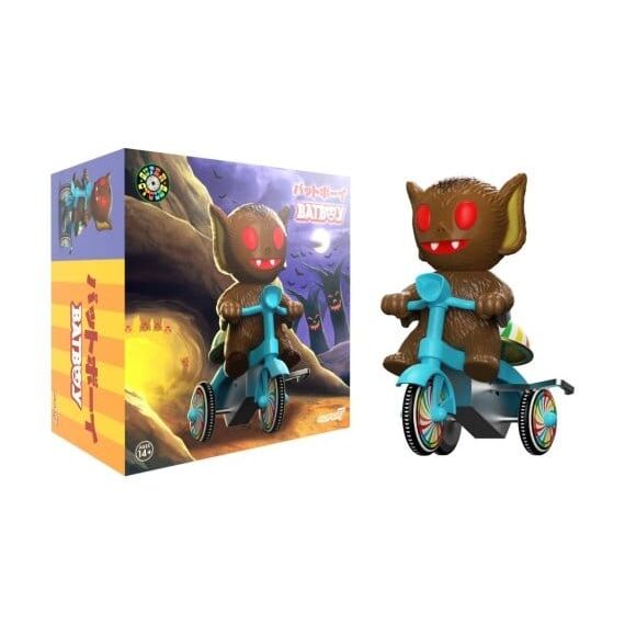 Super7 Super Cycles Vehicle Bat Boy (Brown w/ Blue Trike)