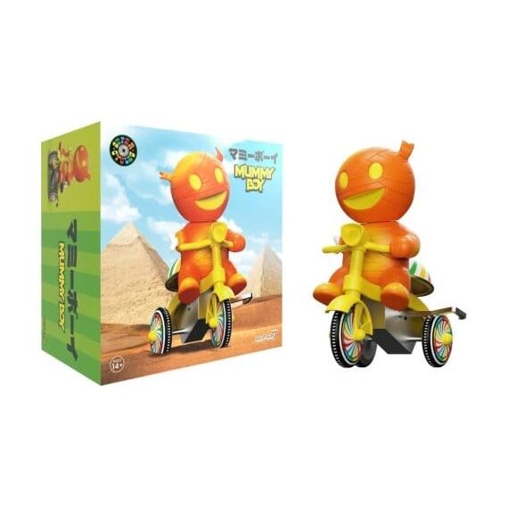 Super7 Super Cycles Vehicle Mummy Boy (Orange w/ Yellow Trike)