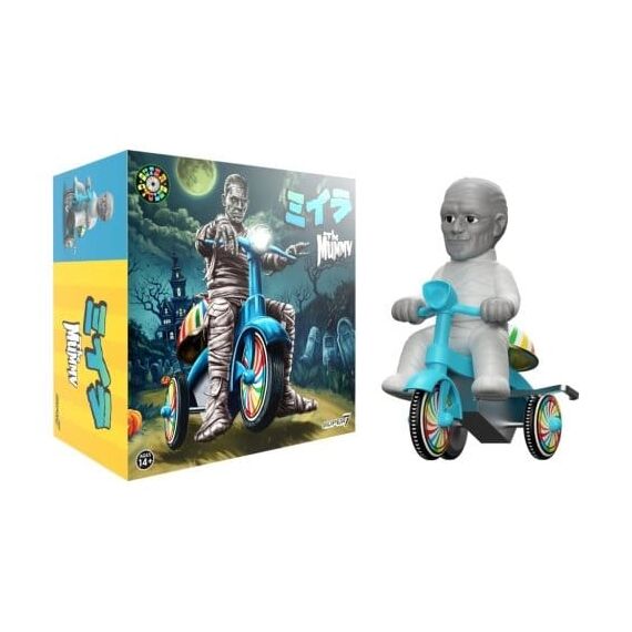 Universal Monsters Super Cycles Vehicle The Mummy (Light Grey w/ Blue Trike)