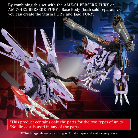 Zoids Model Kit Accesoory Set AM-Z01CP Berserk Fury Sturm & Jagd Unit