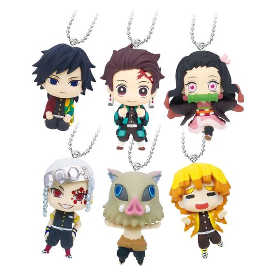 Demon Slayer: Kimetsu no Yaiba Swing Danglers Keychains 3 cm Mystery Capsule Display (12)