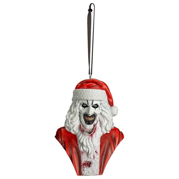 Terrifier 3 Hanging Tree Ornament Santa Art the Clown
