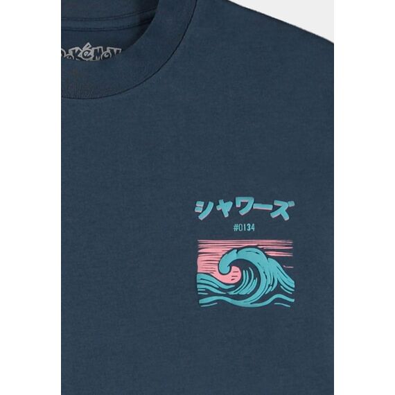 Pokémon T-Shirt Navy Vaporeon Size L