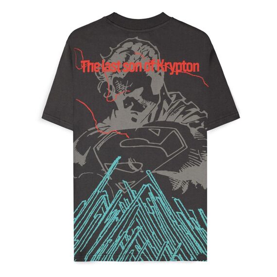 DC Comics T-Shirt Superman Dark Grey son of Krypton Size S