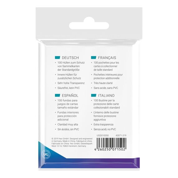 Ultimate Guard Precise-Fit Sleeves Standard Size Transparent (100)