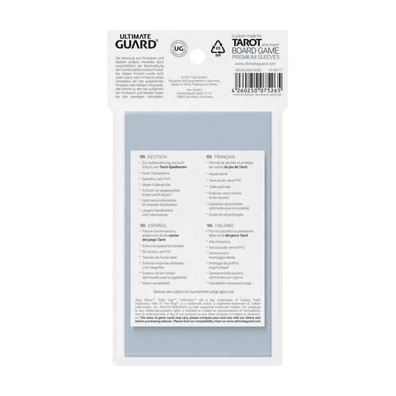 Ultimate Guard Premium Soft Sleeves for Tarot Cards (50)