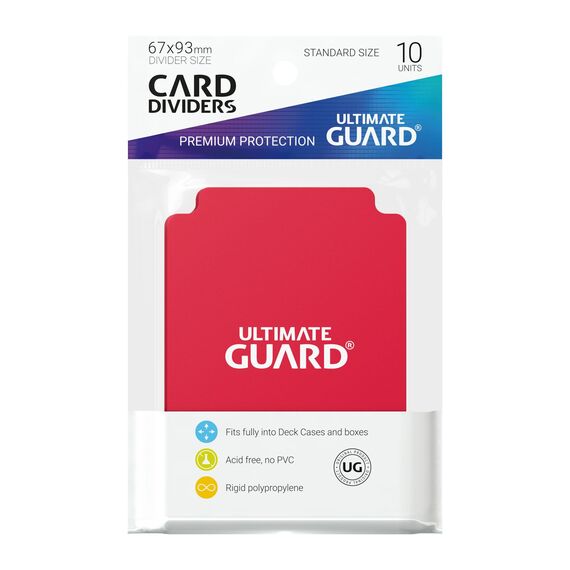 Ultimate Guard Card Dividers Standard Size Red (10)