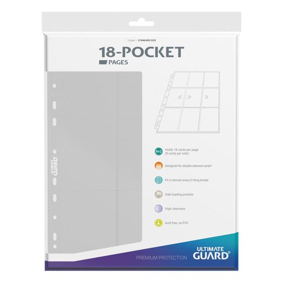 Ultimate Guard 18-Pocket Pages Side-Loading White (10)