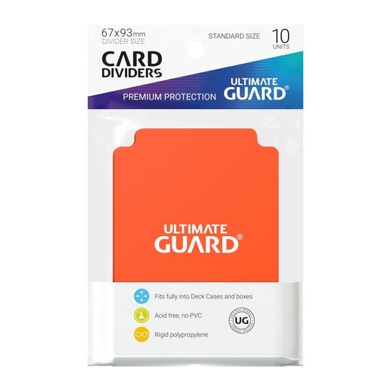 Ultimate Guard Card Dividers Standard Size Orange (10)