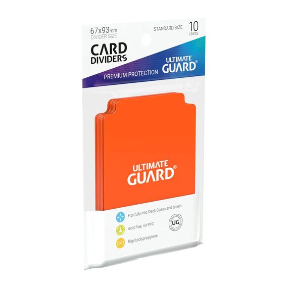Ultimate Guard Card Dividers Standard Size Orange (10)