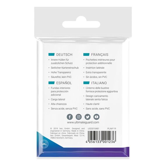 Ultimate Guard Precise-Fit Sleeves Side-Loading Japanese Size Transparent (100)