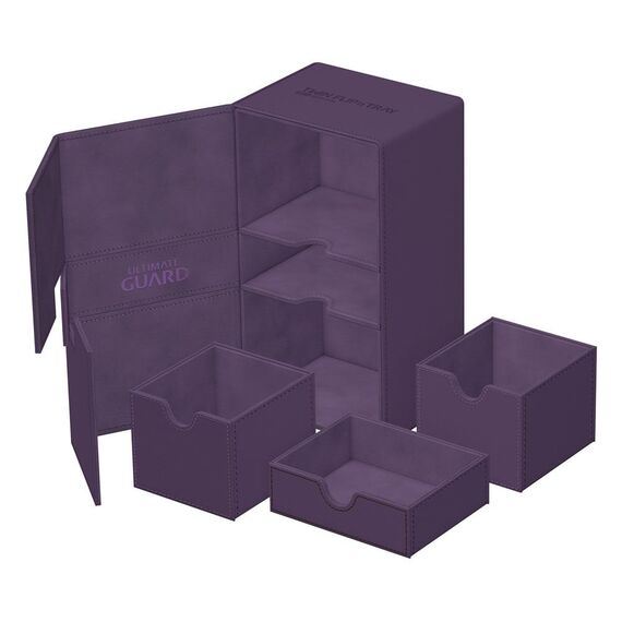 Ultimate Guard Twin Flip`n`Tray 200+ XenoSkin Monocolor Purple