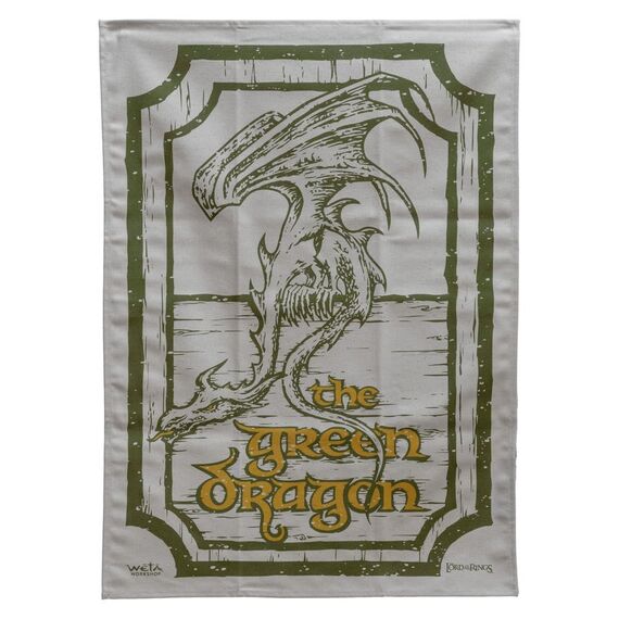 Lord of the Rings Tea Towel 2-Pack Green Dragon & Prancing Pony 69 cm