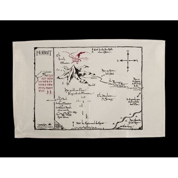 The Hobbit Tea Towel Thorins Map 72 cm