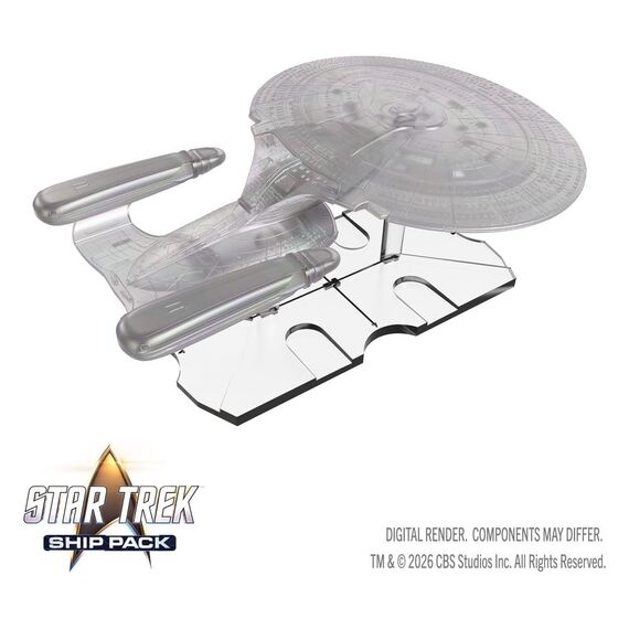 Star Trek Ship Pack Boxed prepainted Miniatures U.S.S. Enterprise - 60th Anniversary Edition 22 cm