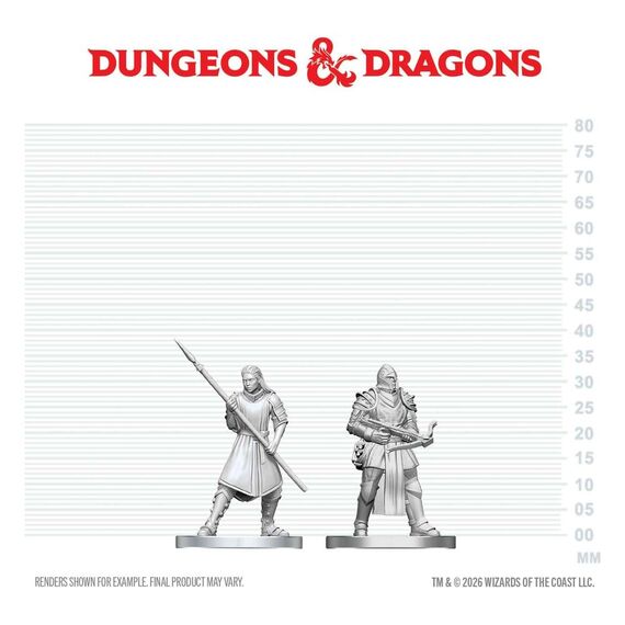 D&D Nolzur's Marvelous Miniatures Mini Figures Town Guards 13 cm