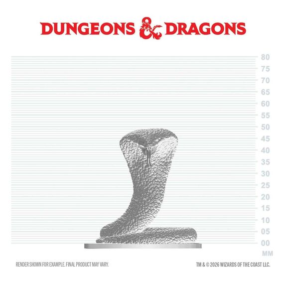D&D Nolzur's Marvelous Miniatures Mini Figure Polar Serpent 4 cm
