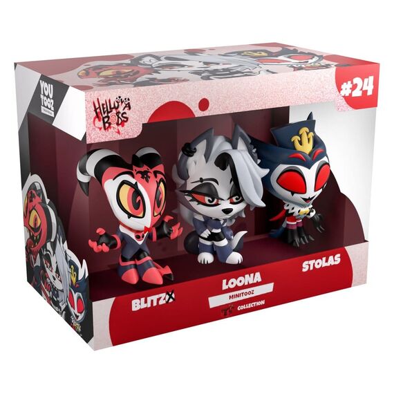 Helluva Boss Mini Tooz Mini Figures 3-Pack Blitzo, Loona &amp; Stolas