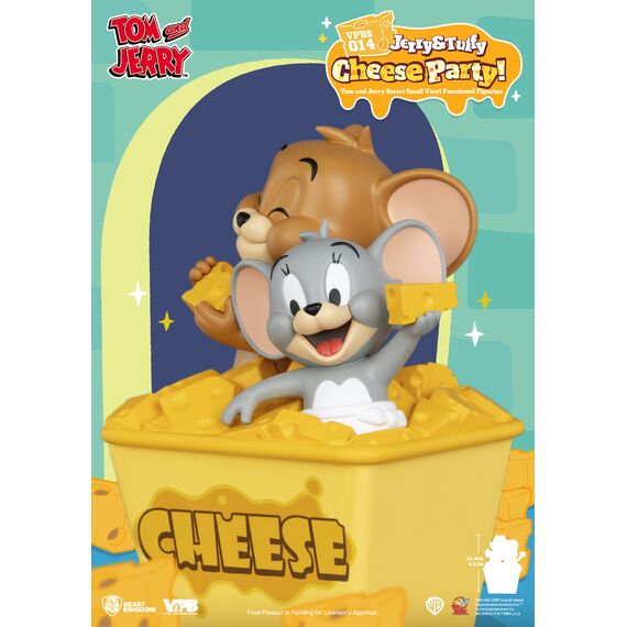 TOM & JERRY - "Jerry & Tuffy Cheese Party" - Bank 23.4cm