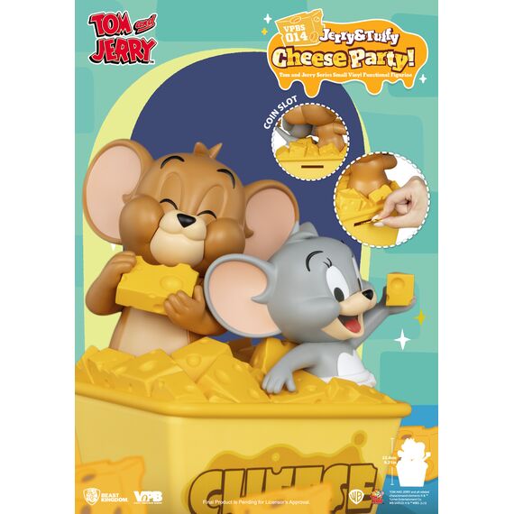 TOM & JERRY - "Jerry & Tuffy Cheese Party" - Bank 23.4cm