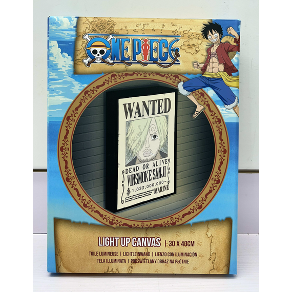 ONE PIECE - Sanji Wanted - Light Canvas 40X30 Cm