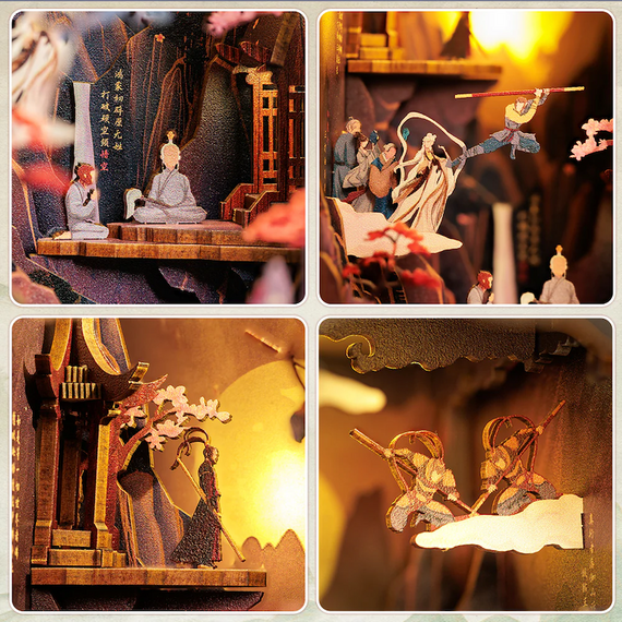 BOOK NOOK KIT - DIY - The Legend of Wukong - 89pc + LED Light