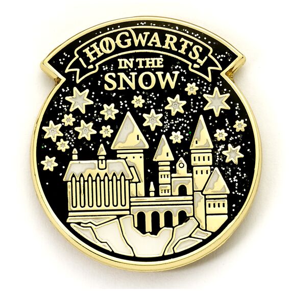 HARRY POTTER - Hogwarts in the Snow - Greeting card with Pin