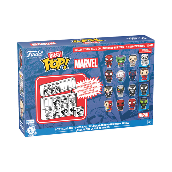 SPIDER-MAN - Bitty Pop 4 Pack 2.5cm - Spider-Man