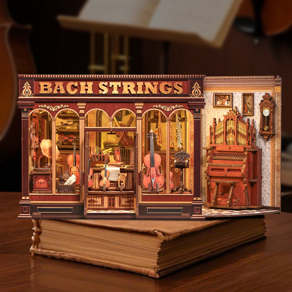 MINIATURE HOUSE - DIY- Bach Strings -285pc + LED Light