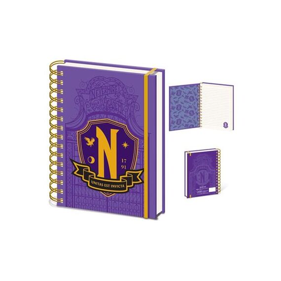 WEDNESDAY - Nevermore Shield - A5 Wiro Notebook
