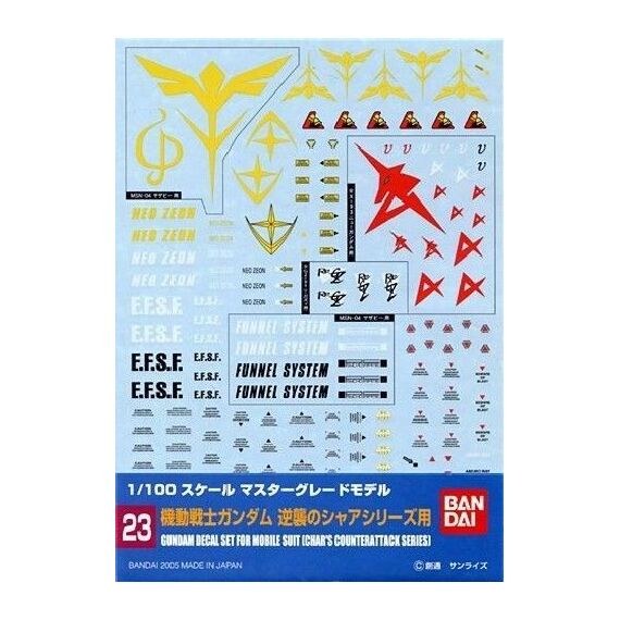GUNDAM - GUNDAM DECAL 023 - MG Multiuse Char's Counterattack
