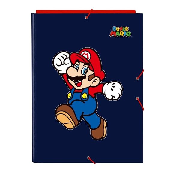 SUPER MARIO - A4 Premium Binder with Flaps & Elastic Band