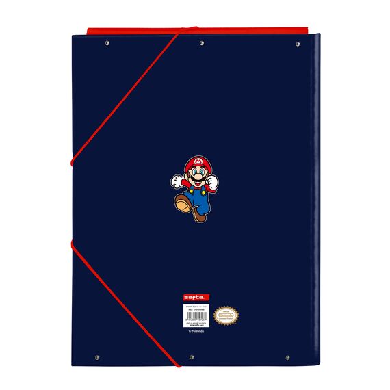 SUPER MARIO - A4 Premium Binder with Flaps & Elastic Band
