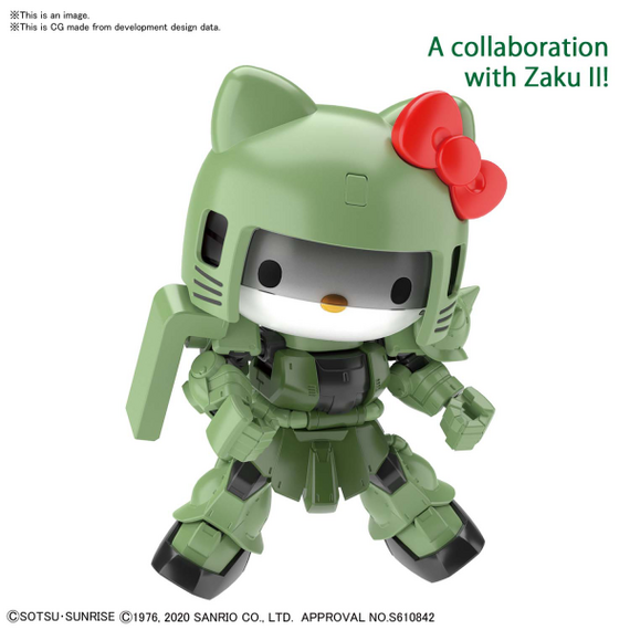 GUNDAM - SD Cross Silhouette Hello Kitty Char's Zaku II - REPROD