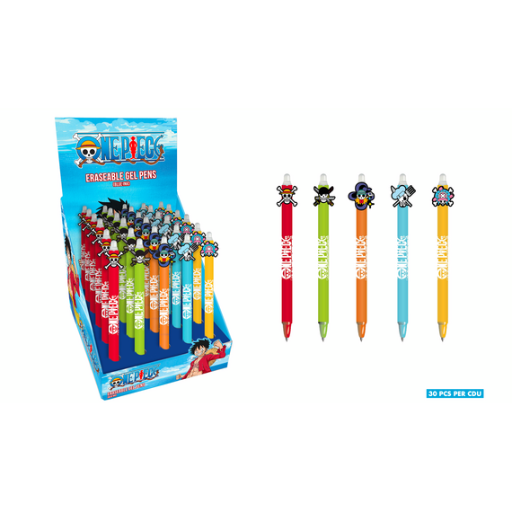ONE PIECE - Head Topper Erasable Gel Pen (Display of 30 pcs)