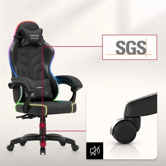 Huzaro Force 2.7 RGB Black Gaming Chair