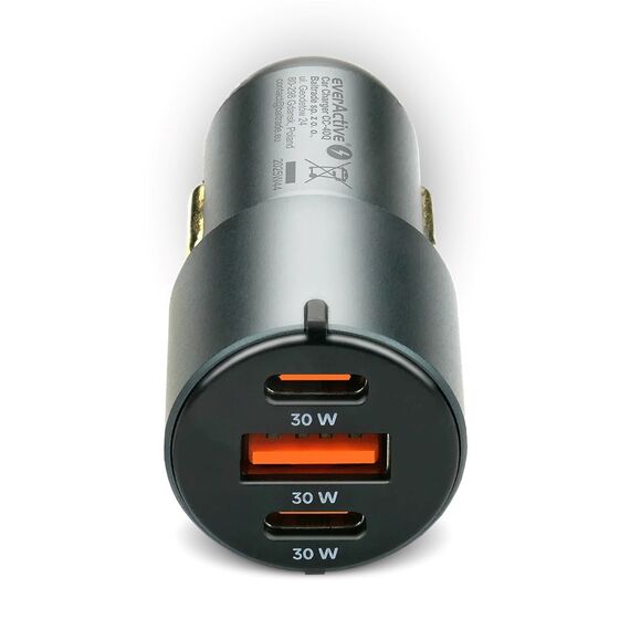 Car charger everActive CC-40Q USB QC3.0 + 2x USB-C PD 60W
