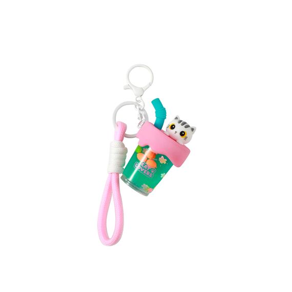 iTotal - Bubble Tea keychain WHITE CAT (XL3078) / Toys
