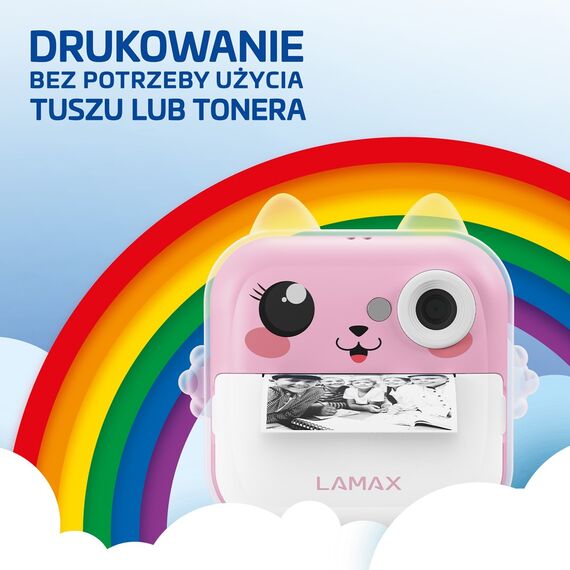 Kids’ camera LAMAX InstaKid2 Plus, pink