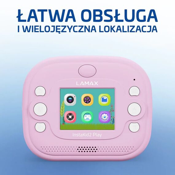 Kids’ camera LAMAX InstaKid2 Play, pink