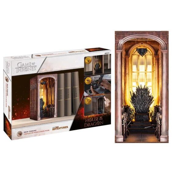 GAME OF THRONES - BOOK NOOK KIT - Iron Throne - 91pc + LED Light
