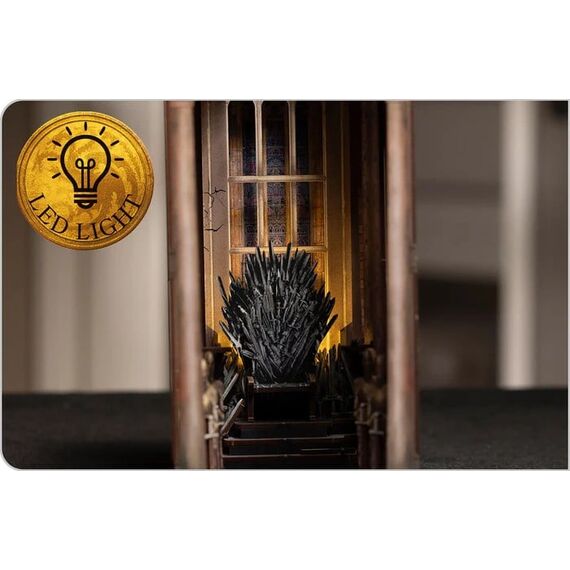 GAME OF THRONES - BOOK NOOK KIT - Iron Throne - 91pc + LED Light