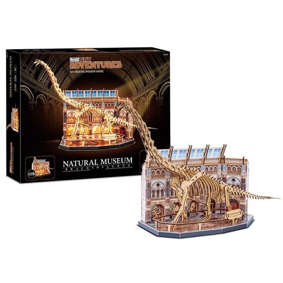 NATURAL MUSEUM - BOOK NOOK KIT - Brachiosaurus - 216pc + LED Light