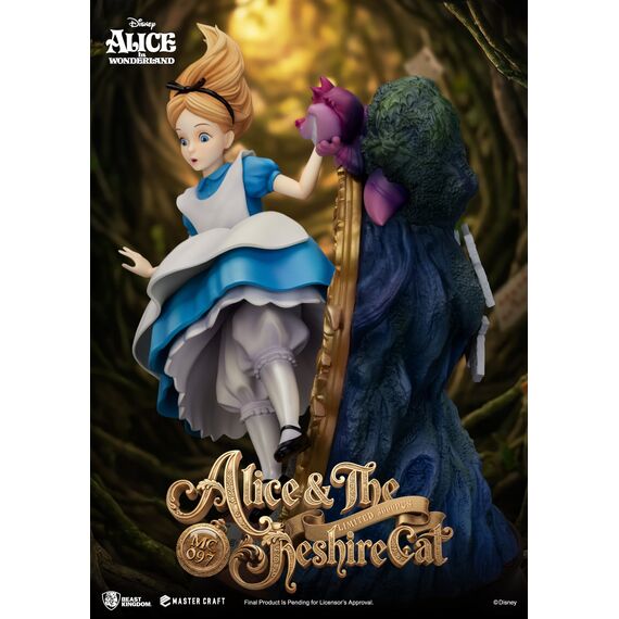 DISNEY - Alice & Cheshire Cat - Statue Master Craft 40cm