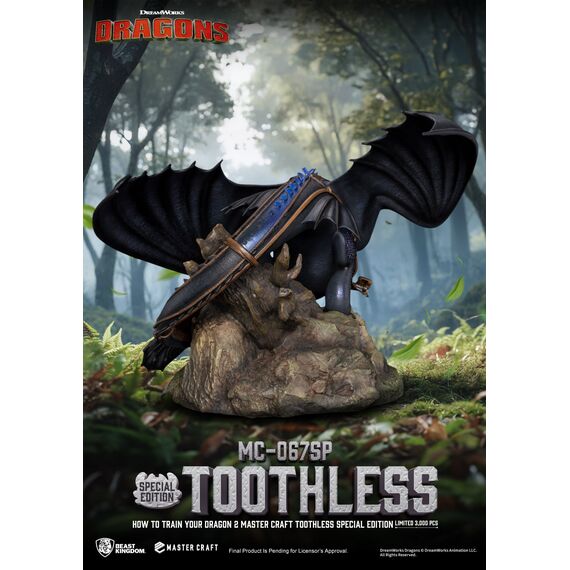 HOW TO TRAIN YOUR DRAGON 2 - Toothless - Statue Master Craft 38cm