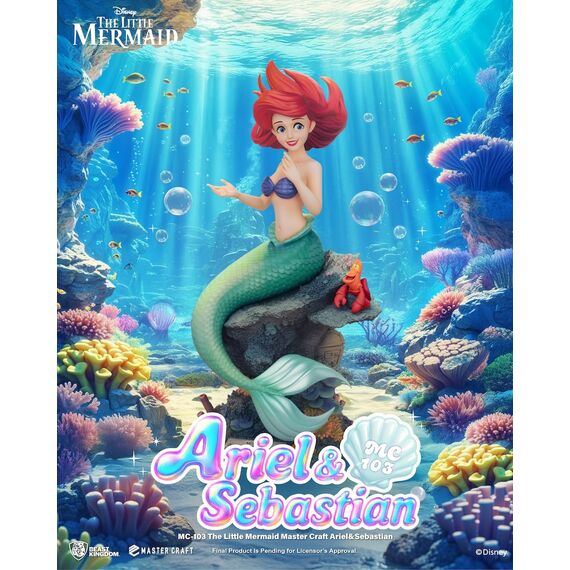 THE LITTLE MERMAID - Ariel & Sebastian - Statue Master Craft 42.8cm