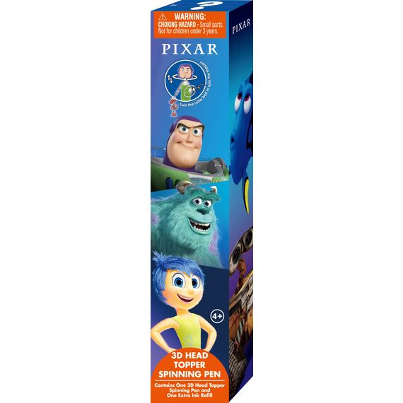PIXAR - 3D Head Topper Spinning Pen (Display of 12 pcs)