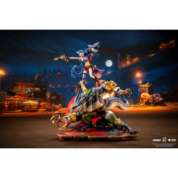 LEAGUE OF LEGENDS - Jinx & Warwick - Statue Diorama 1/10 37cm